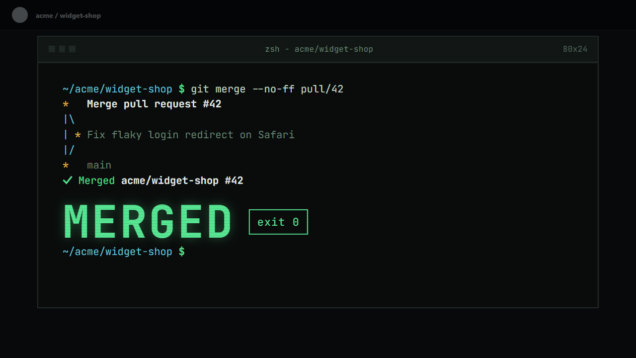 The Terminal theme playing over a GitHub profile page